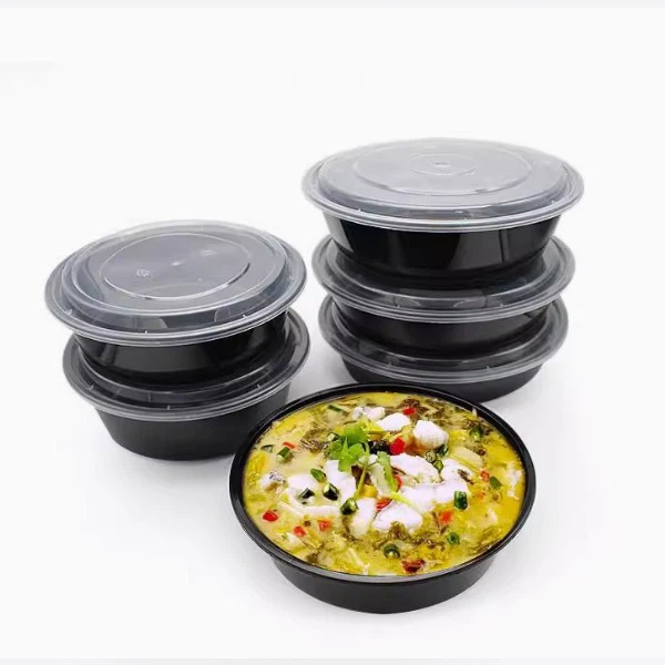 Black Easy Open Plastic Food Container
