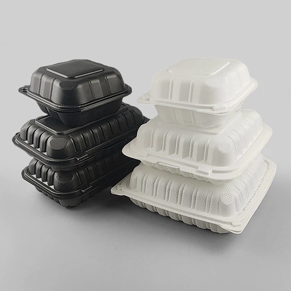 PP Clamshell Disposable Take Away Food Containers With Lid