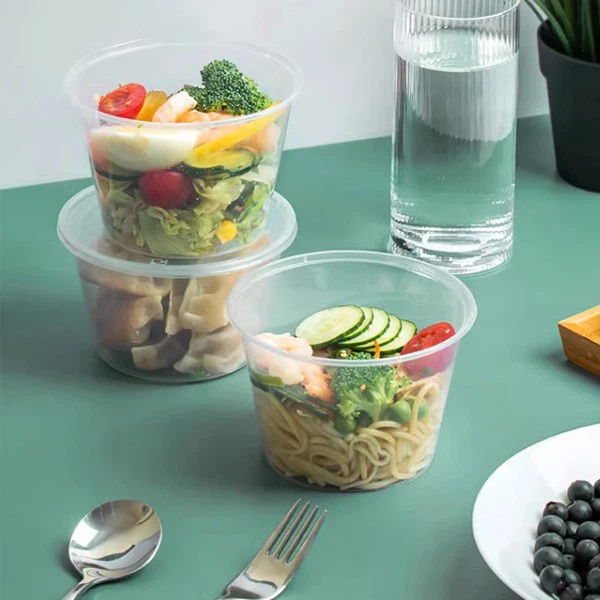Transparent Injection Molded Takeaway Packaging Round Bowl